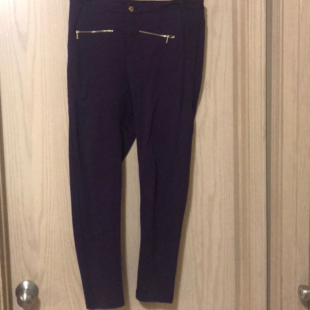 Iman Global Chic Collection Ponte ankle purple S12
